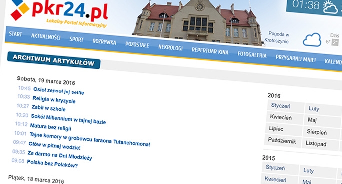 Archiwum artykułów