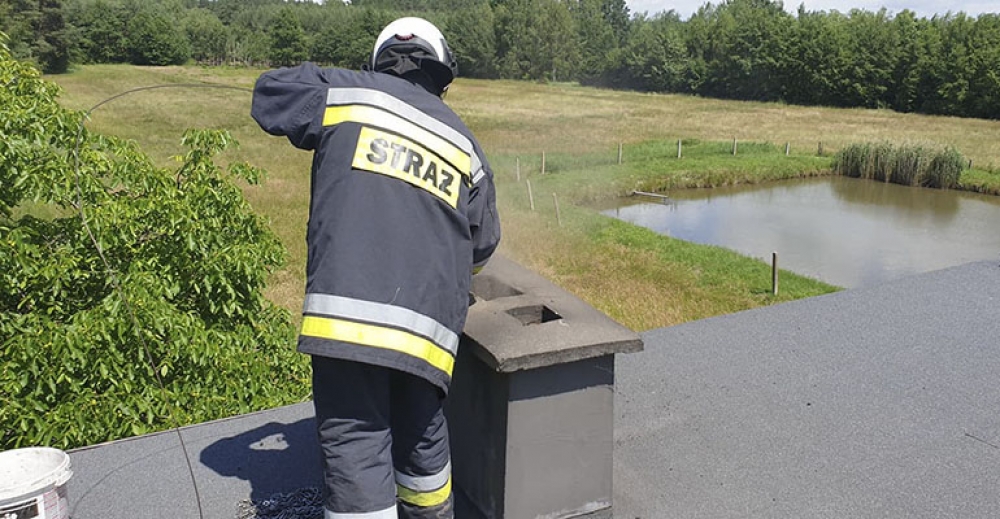 Pożar sadzy w Świętoszynie