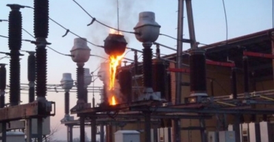 Pożar stacji transformatorowej[gallery]