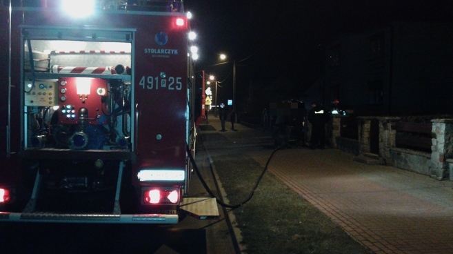 Pożar audi na Grudzielskiego