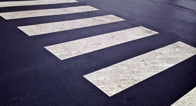 Potrącana na pasach