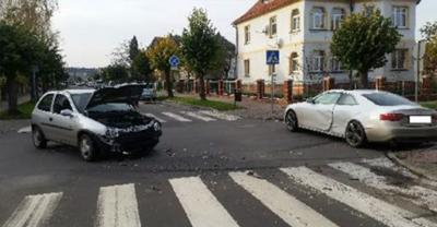 Stłuczka na skrzyżowaniu