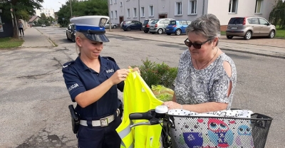 Lampki i odblaski od policji