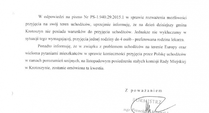 Sprawa uchodźców w mieście