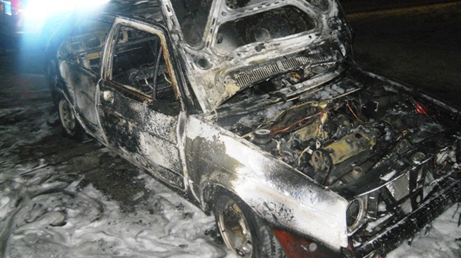 Pożar osobówki w Henrykowie[gallery]