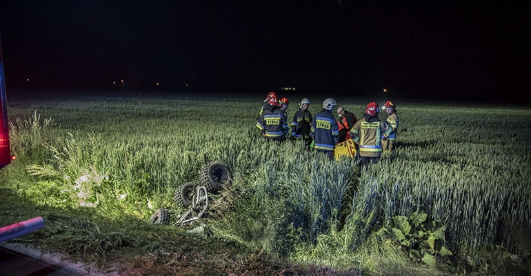 Pijany kierowca quada wpadł do rowu