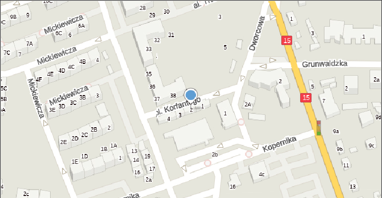 Plac Korfantego wystawiony do sprzedaży